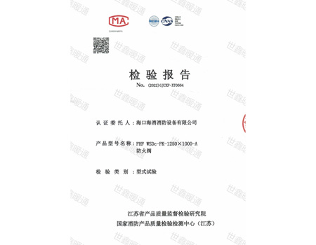 防火阀检验报告