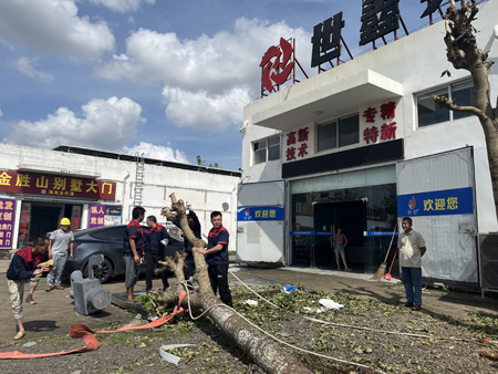 台风”摩羯“灾后重建工作